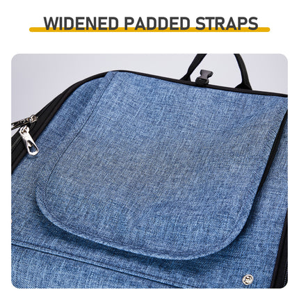 Pet Carrier Backpack, Expandable Cat Dog Carrier With Back Extension, Breathable Mesh Travel Backpack For Small Dogs Cats, Soft-Sided Pet Backpack Holds Up To 26 Lbs