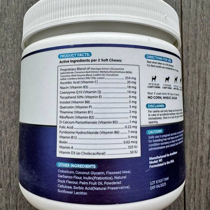 Dog Multivitamin Chewable With Glucosamine 20 In 1 Dog Vitamins And Supplements Senior & Puppy Multivitamin For Dogs Pet Joint Support Health Immunity Mobility Gut Skin 120 Chews