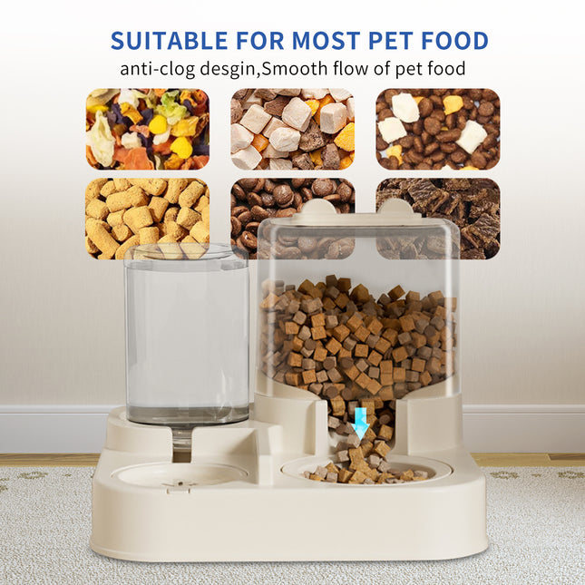 Transparent And Visible Pet Feeding And Drinking Dispenser, Automatically Refilling Food And Water, Caring For Every Moment, Allowing Owners To Travel Easily And Pets To Enjoy Worry Free Eating And Dr