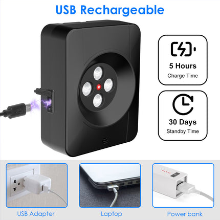 1Pc Ultrasonic Anti Barking Device Indoor Outdoor Dog Bark Control With 3 Frequency Levels Max 32.8Feet Sensing Distance For Most Dog Sizes