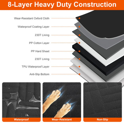 1Pc Dog Car Seat Cover For Back Seat Waterproof Oxford Cloth Seat Cover Hammock Non-Slip Scratchproof Back Seat Extender With Side Flap Mesh Window Storage Bag For Car SUV Truck