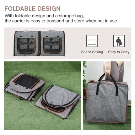 39" Portable Soft-Sided Cat Carrier