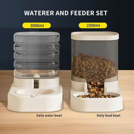 Separable Pet Food And Water Dispenser - Large Capacity Automatic Replenishment, Worry Free For Short-term Outdoor Meals