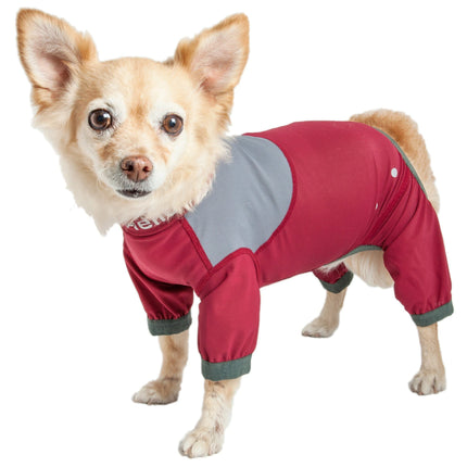 Dog Helios ® 'Tail Runner' Lightweight 4-Way-Stretch Breathable Yoga Dog Tracksuit