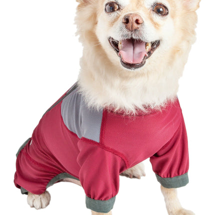 Dog Helios ® 'Tail Runner' Lightweight 4-Way-Stretch Breathable Yoga Dog Tracksuit