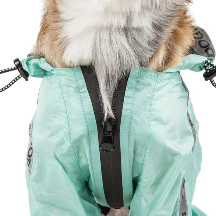 Dog Helios ® 'Torrential Shield' Waterproof and Adjustable Full Body Dog Raincoat