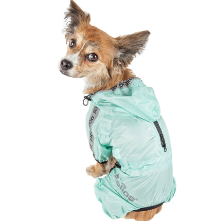 Dog Helios ® 'Torrential Shield' Waterproof and Adjustable Full Body Dog Raincoat
