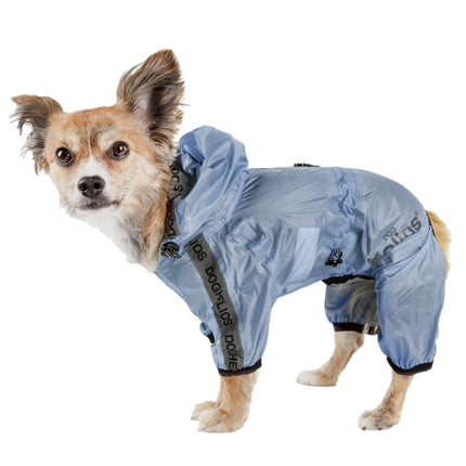 Dog Helios ® 'Torrential Shield' Waterproof and Adjustable Full Body Dog Raincoat