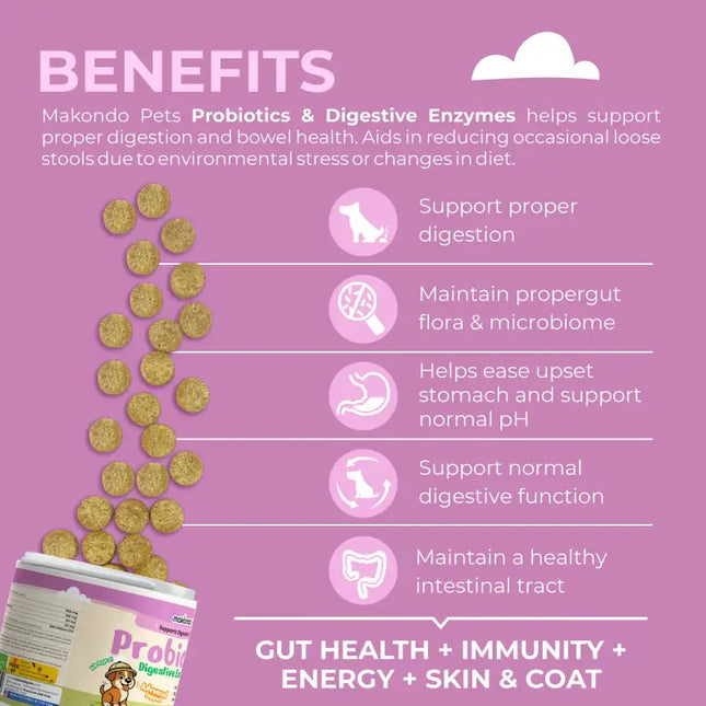 Dog Probiotics Digestive Enzymes - 120 Soft Chews