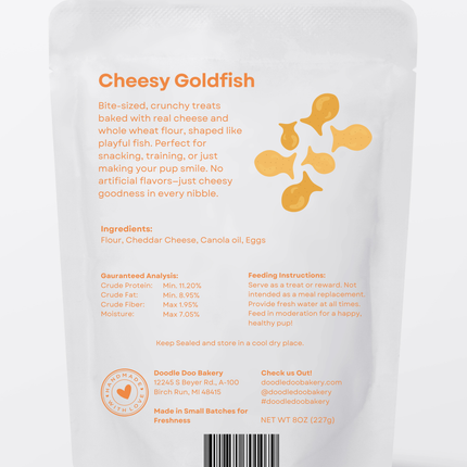 Homemade Dog Treats - Cheesy Goldfish 1/2lb