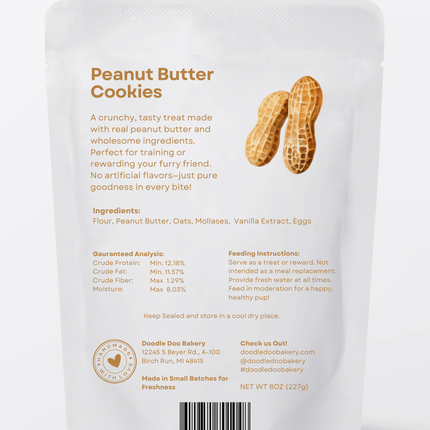 Homemade Dog Treats Peanut Butter Cookies Treat