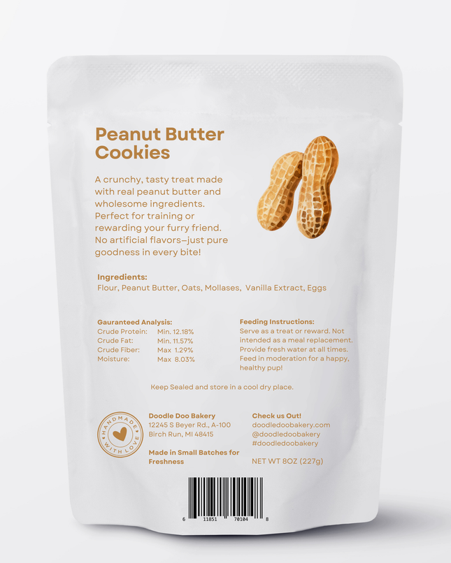 Homemade Dog Treats Peanut Butter Cookies Treat