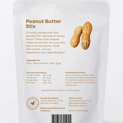 Homemade Dog Treats - Peanut Butter Stix Treat 1/2lb