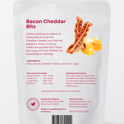 Homemade Dog Treats - 🥓 Bacon Cheddar Bits Treat 1/2lb