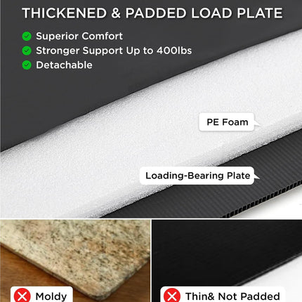 Made4Pets Pet Dog Car Back Seat Cover Back Seat Extension Pad Can Bear 400 Pounds Waterproof And Non-slip Dog Car Hammock Eight-layer Hard Bottom With PE Foam Easy To Install And Clean