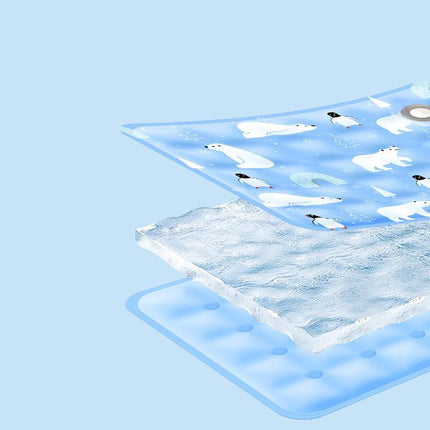 Pet Summer Cooling Pad, Ice Bear Shape, Suitable For Cats And Dogs, Washable And Portable Cooling Pad