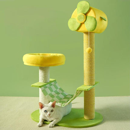 Cat Climbing Frames And Multi-level Cat Towers With Durable Scratching Posts, Comfortable And Fun Jumping Platforms, Hanging Toys, Viewing Perches, Removable Pet Gel Pads, And Hammocks