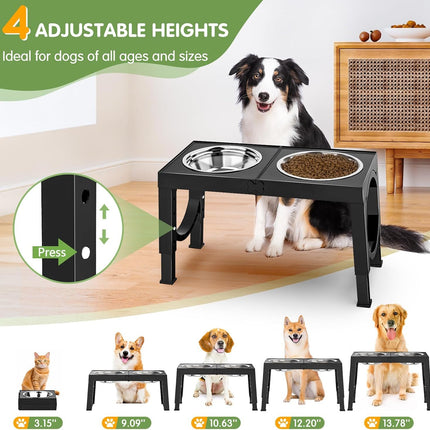 Xia Z Fashion Pet Products Black Dog Bowl Holder