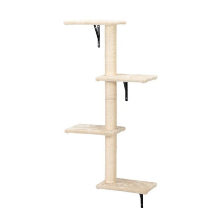 5 Pcs Wall Mounted Cat Climber Set  Floating Cat Shelves And Perches  Cat Activity Tree With Scratching Posts  Modern Cat Furniture