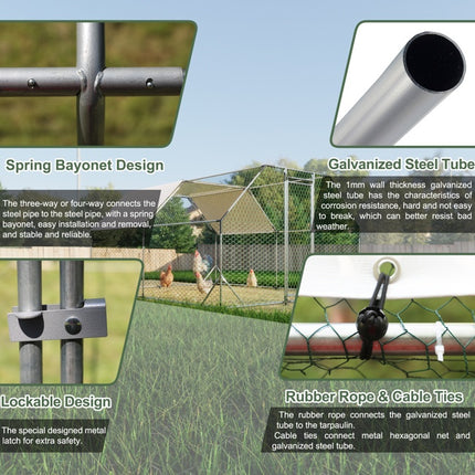 10x13 Foot Flat Top Chicken Coop - LITTLE PAW