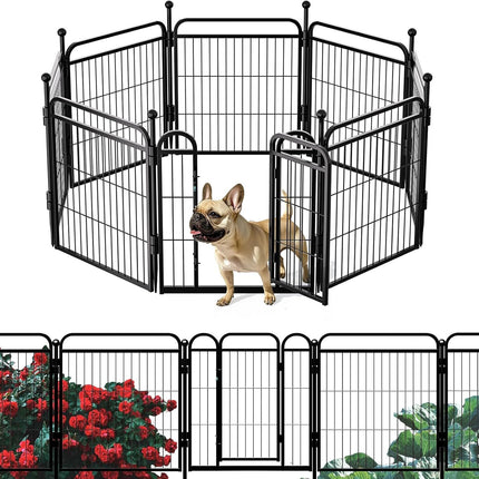 Gardner Pet Dog Fence Indoor And Outdoor Small And Medium Dog Foldable With Gravity Automatic Lock Pet Activity Fence