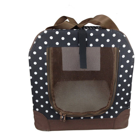 Pet Life ® '360° Vista View' Zippered Soft Folding Collapsible Durable Metal Framed Pet Dog Crate House Carrier