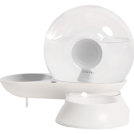 Pet Life ® 'Auto-Myst' Snail Shaped 2-in-1 Automated Gravity Pet Filtered Water Dispenser and Food Bowl