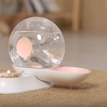 Pet Life ® 'Auto-Myst' Snail Shaped 2-in-1 Automated Gravity Pet Filtered Water Dispenser and Food Bowl