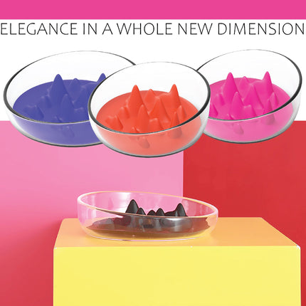 Pet Life ® 'Cirlicue' Mountain Shaped Modern Slow Feeding Pet Bowl