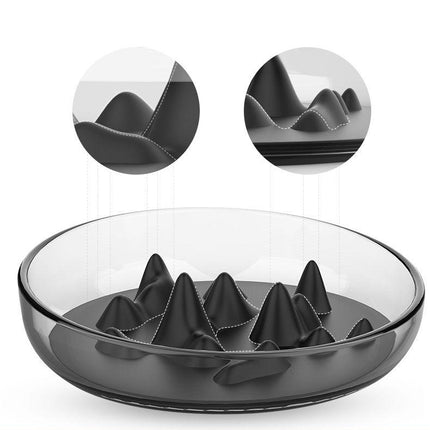 Pet Life ® 'Cirlicue' Mountain Shaped Modern Slow Feeding Pet Bowl