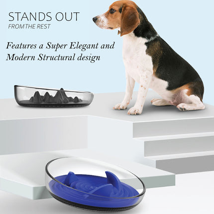 Pet Life ® 'Cirlicue' Mountain Shaped Modern Slow Feeding Pet Bowl