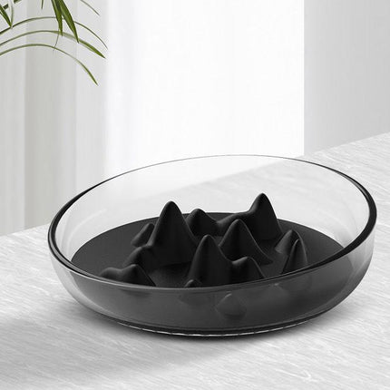 Pet Life ® 'Cirlicue' Mountain Shaped Modern Slow Feeding Pet Bowl