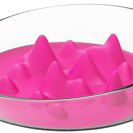 Pet Life ® 'Cirlicue' Mountain Shaped Modern Slow Feeding Pet Bowl