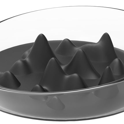 Pet Life ® 'Cirlicue' Mountain Shaped Modern Slow Feeding Pet Bowl