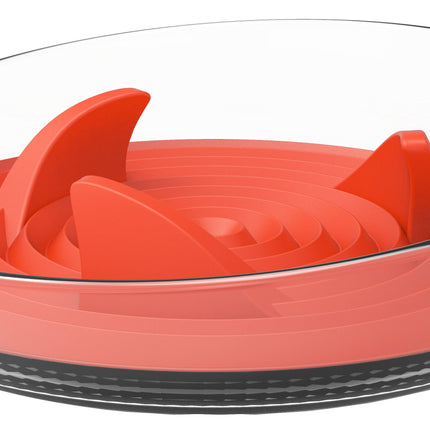 Pet Life ® 'Cirlicue' Shark Fin Shaped Modern Slow Feeding Pet Bowl