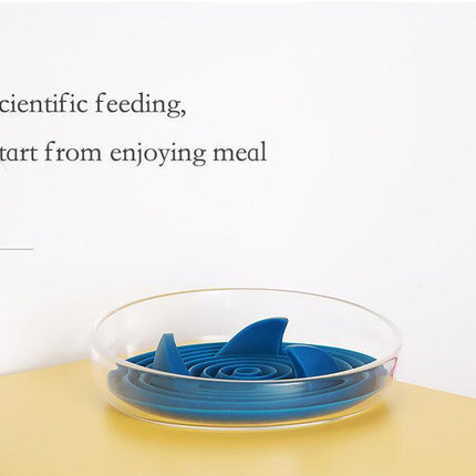 Pet Life ® 'Cirlicue' Shark Fin Shaped Modern Slow Feeding Pet Bowl