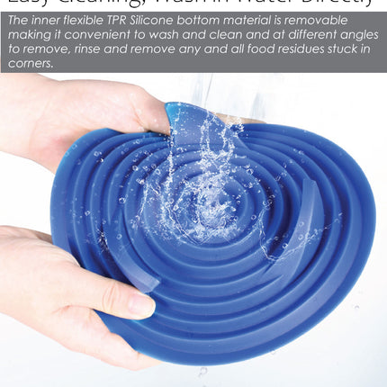 Pet Life ® 'Cirlicue' Shark Fin Shaped Modern Slow Feeding Pet Bowl