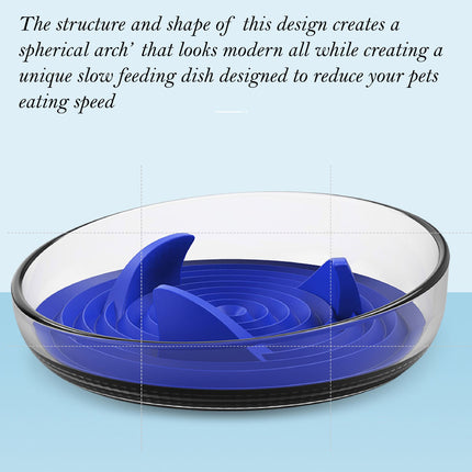 Pet Life ® 'Cirlicue' Shark Fin Shaped Modern Slow Feeding Pet Bowl