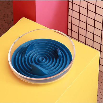Pet Life ® 'Cirlicue' Shark Fin Shaped Modern Slow Feeding Pet Bowl