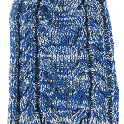 Pet Life ® Classical 'True Blue' Heavy Cable Knitted Ribbed Fashion Dog Sweater
