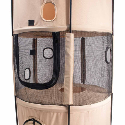 Pet Life ® 'Climber-Tree' Play-Active Travel Collapsible Lightweight Kitty Cat Tree House Lounger