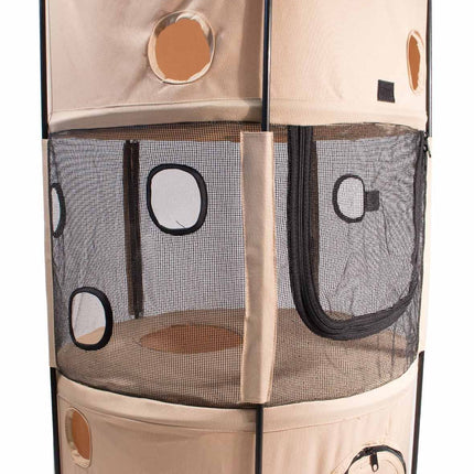 Pet Life ® 'Climber-Tree' Play-Active Travel Collapsible Lightweight Kitty Cat Tree House Lounger