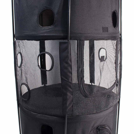 Pet Life ® 'Climber-Tree' Play-Active Travel Collapsible Lightweight Kitty Cat Tree House Lounger