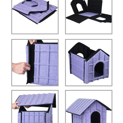 Pet Life ® 'Collapsi-Pad' Folding Lightweight Travel Pet House with inner Mat