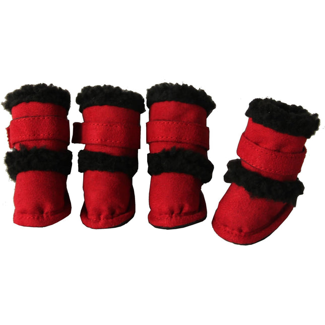 Pet Life ® 'Duggz' 3M Insulated Winter Fashion Dog Shoes Booties - Set of 4