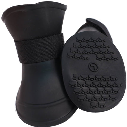 Pet Life ® Elastic Protective Multi-Usage All-Terrain Rubberized Dog Shoes - Set of 4