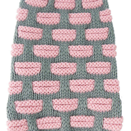 Pet Life ® Fashion Weaved Heavy Knit Designer Ribbed Turtle Neck Dog Sweater