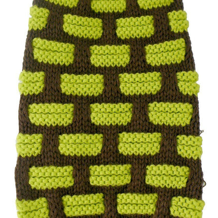 Pet Life ® Fashion Weaved Heavy Knit Designer Ribbed Turtle Neck Dog Sweater