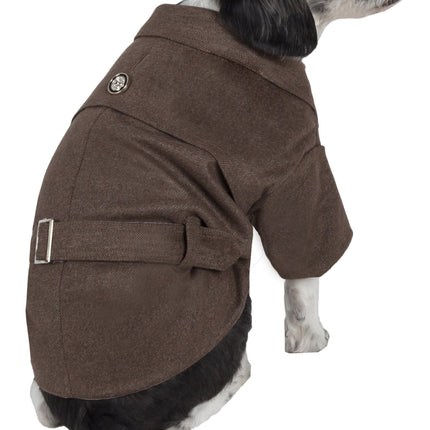 Pet Life ® 'Galore Back-Buckled' Fashion Wool Dog Jacket Coat
