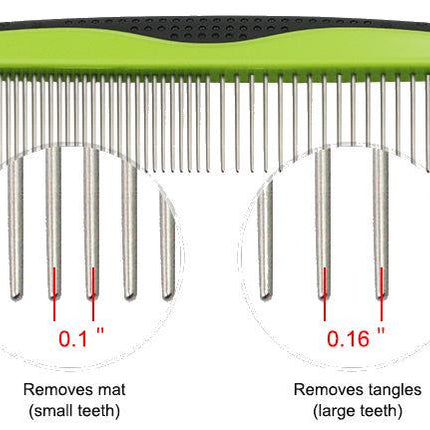 Wide and Narrow Tooth Grooming Pet Comb